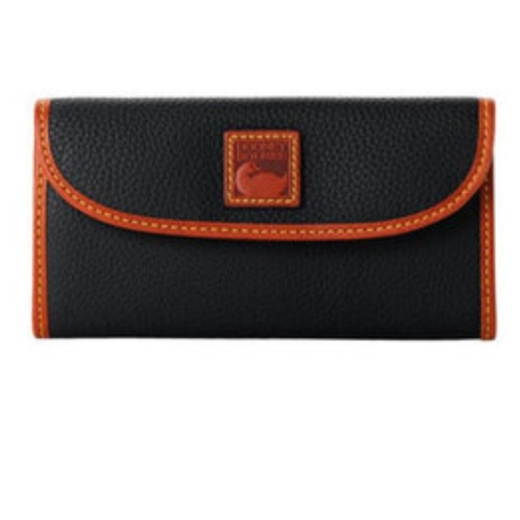 New Dooney & Bourke Pebble Grain Continental Clutch Black - Picture 2 of 13